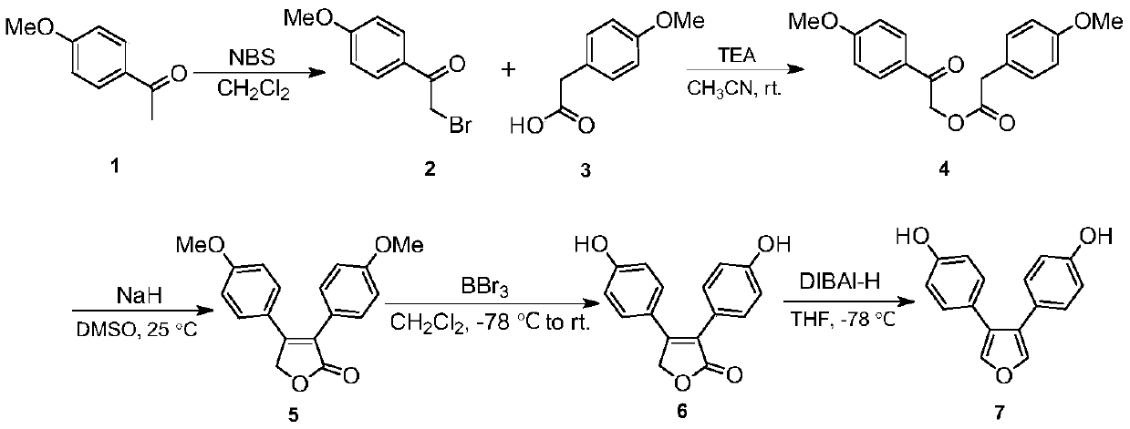 Oxygen bridge bicyclo-[2.2.1]-heptene compound containing different functional side chain structures, as well as preparation and application thereof
