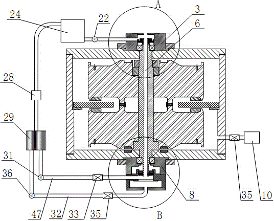 Cooling system of flywheel energy storage device