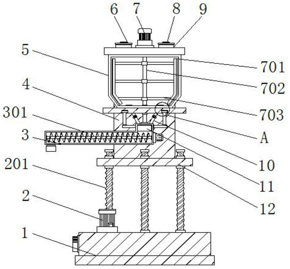 Automatic feeding device for backing material processing