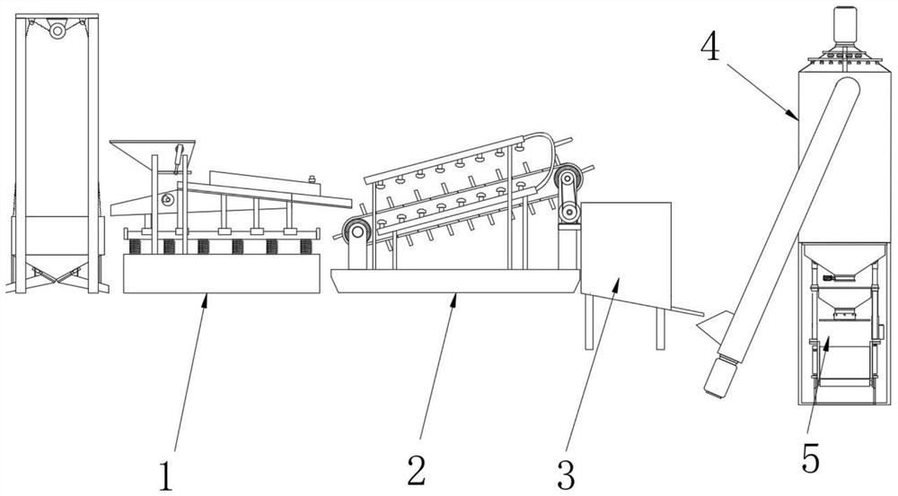 A recycling device for building waste bricks