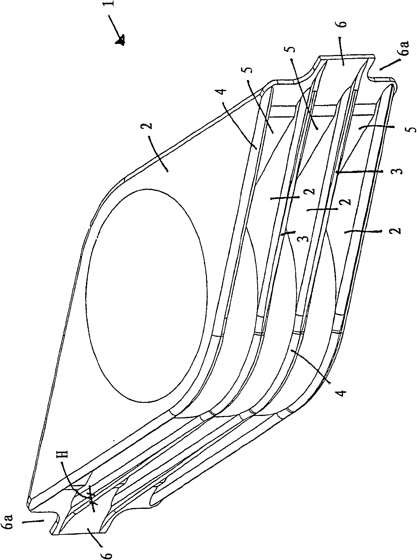 Welded-in plastic spout part