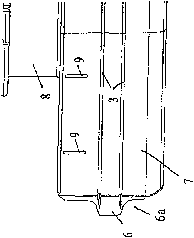 Welded-in plastic spout part