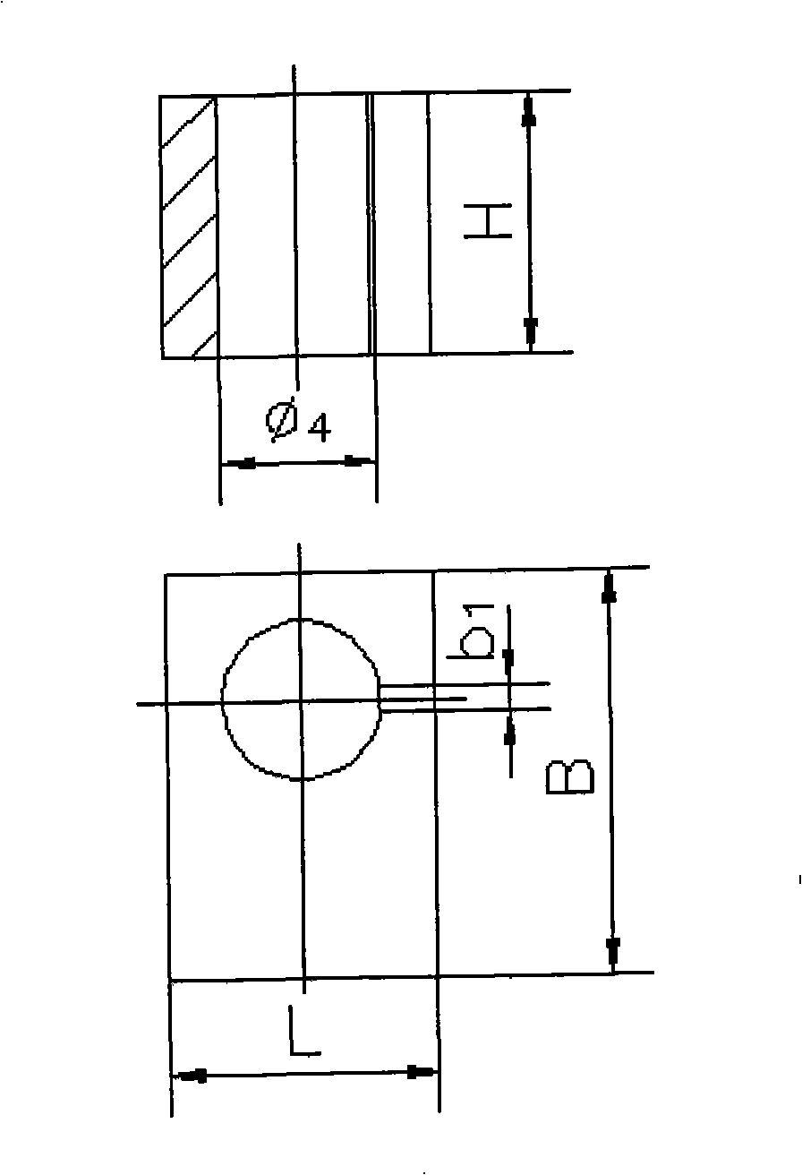 Method for machining special-shaped hole air gage gauge head configuration