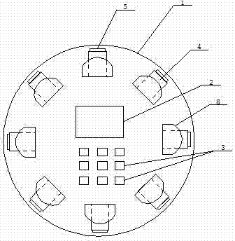 Fingerprint punched-card machine capable of being used by multiple persons simultaneously