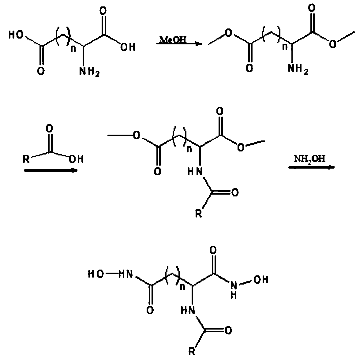 Hydrocarbon amide-bi-hydroxamic acid compound and application thereof in mineral flotation
