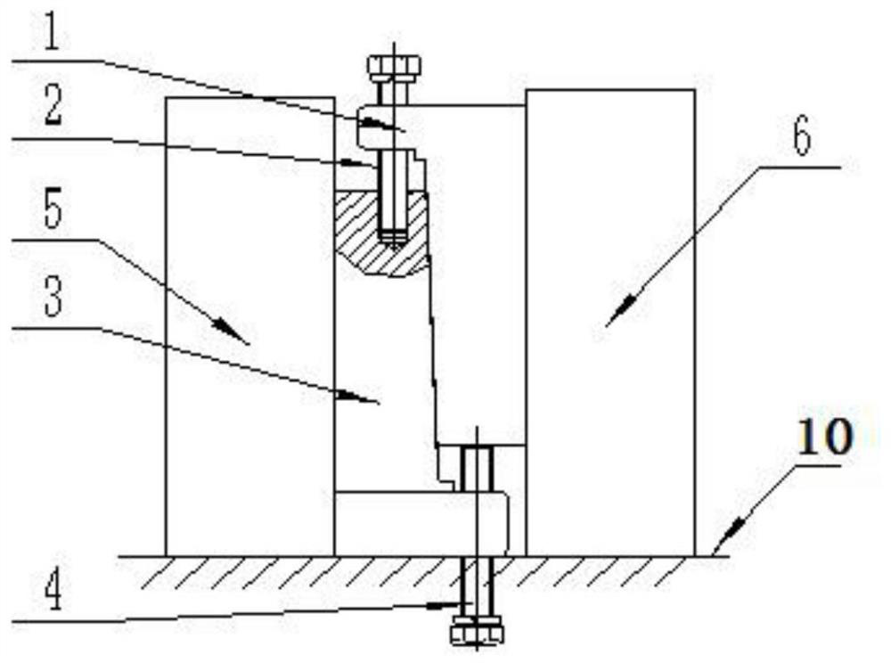 Device and method for achieving adjustment of stress or position between two parts through inclined wedges