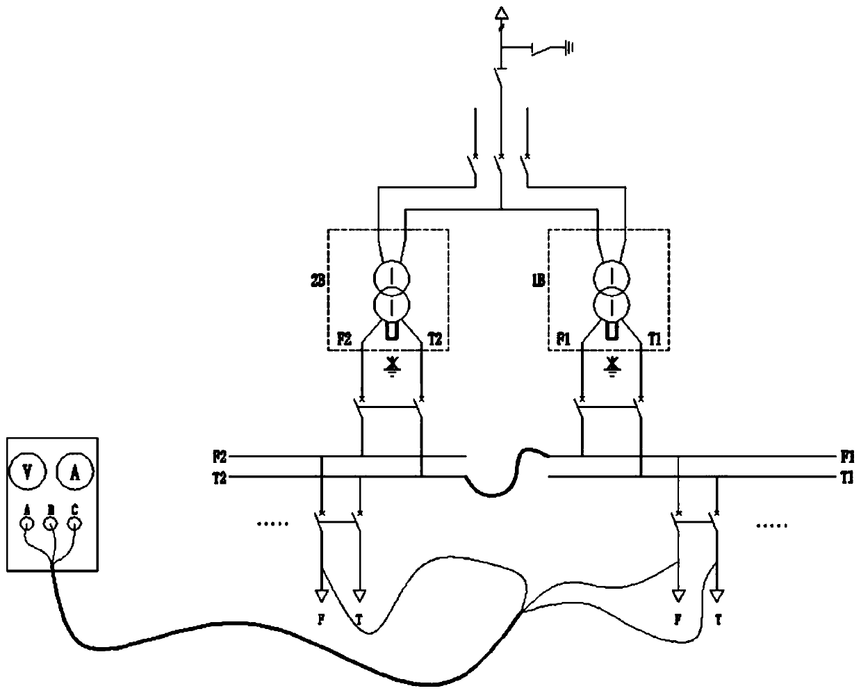 Method for verifying integrity of alternating current circuit by pressurizing on low-voltage side of railway traction station