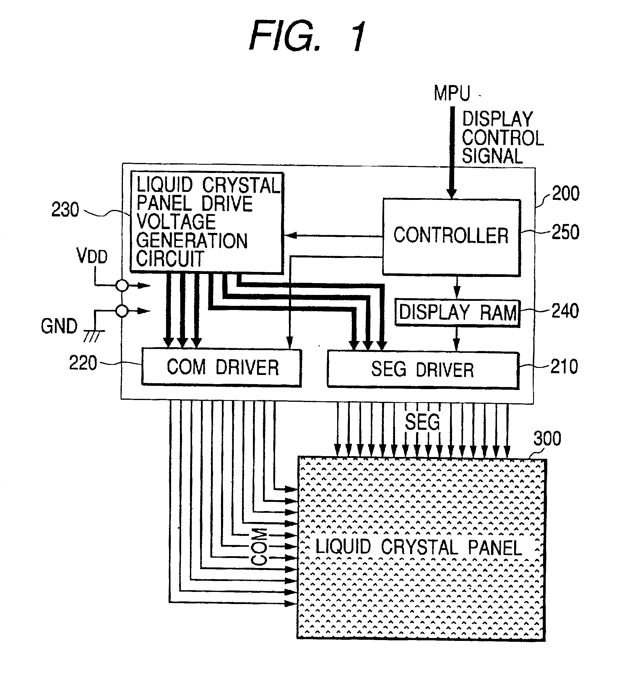 Semiconductor integrated circuit with voltage generation circuit, liquid crystal display controller and mobile electric equipment