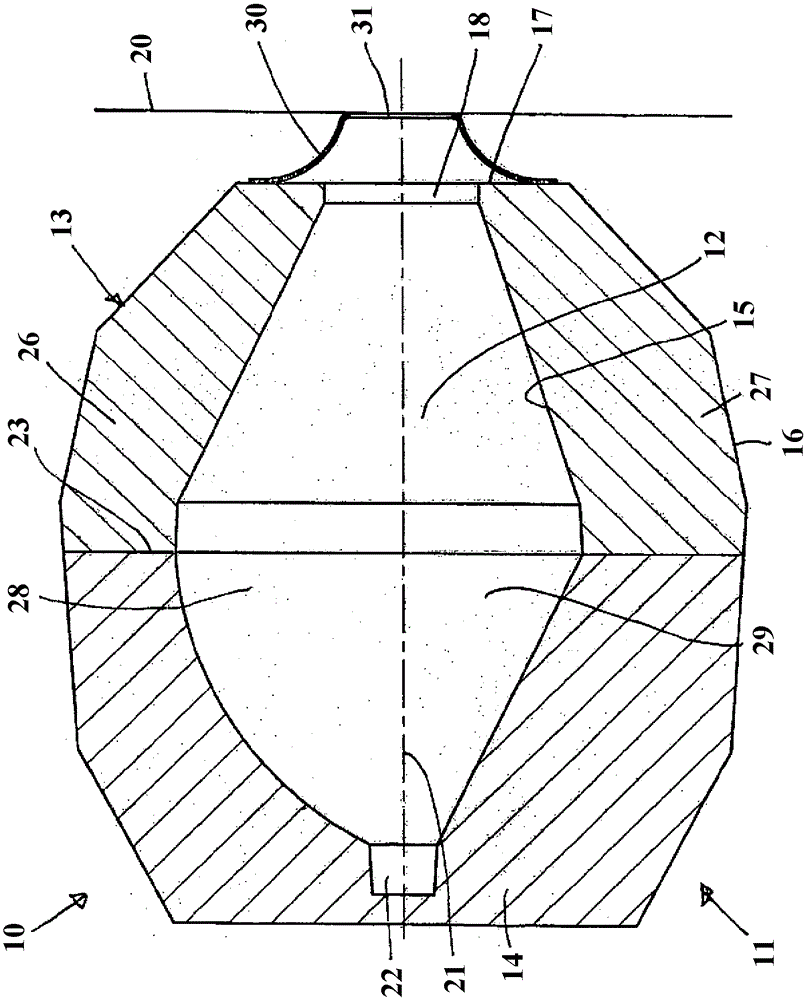 Feeder insert for a vertically split casting mould