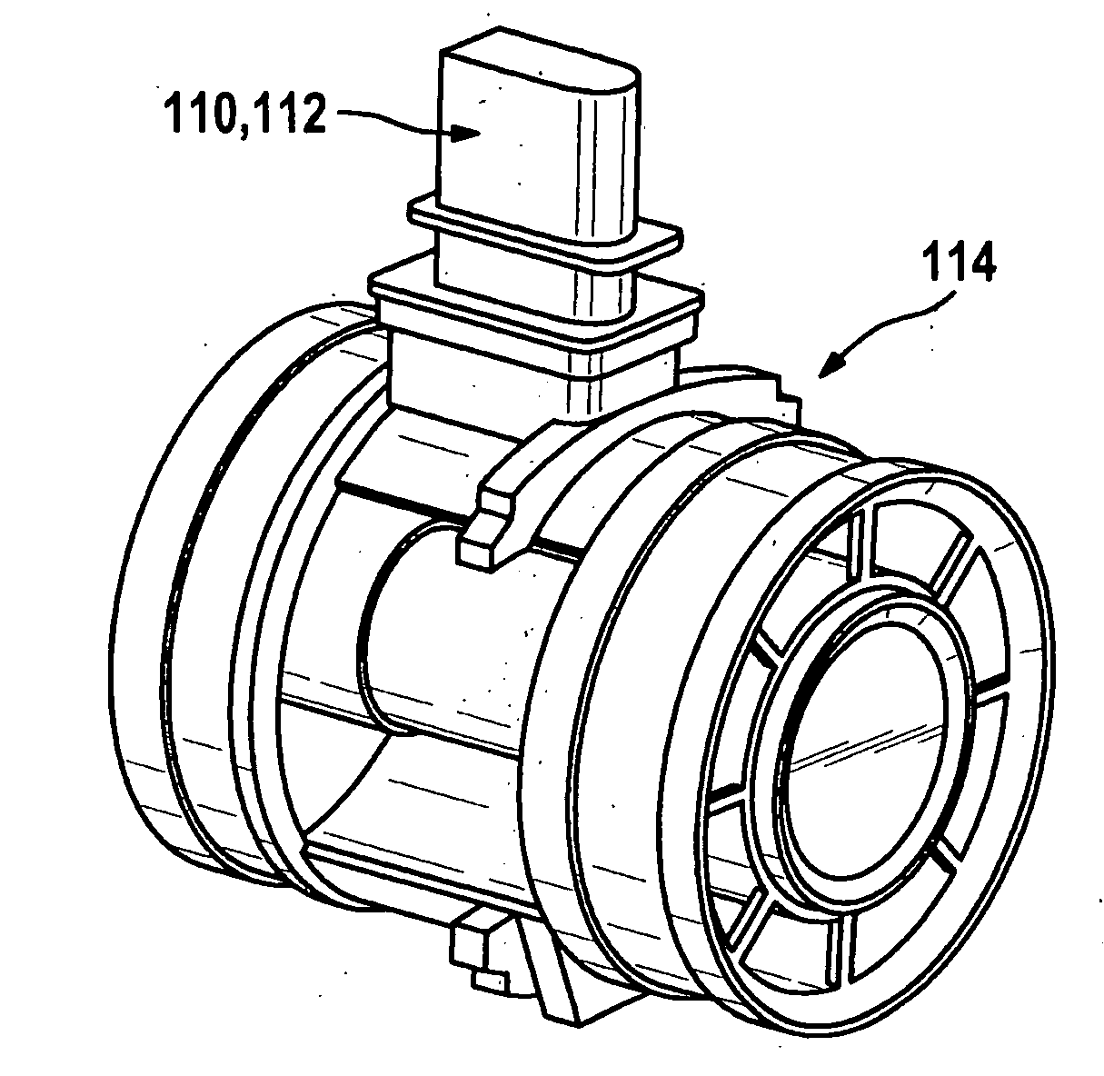 Plug-in sensor having improved fluid mechanics