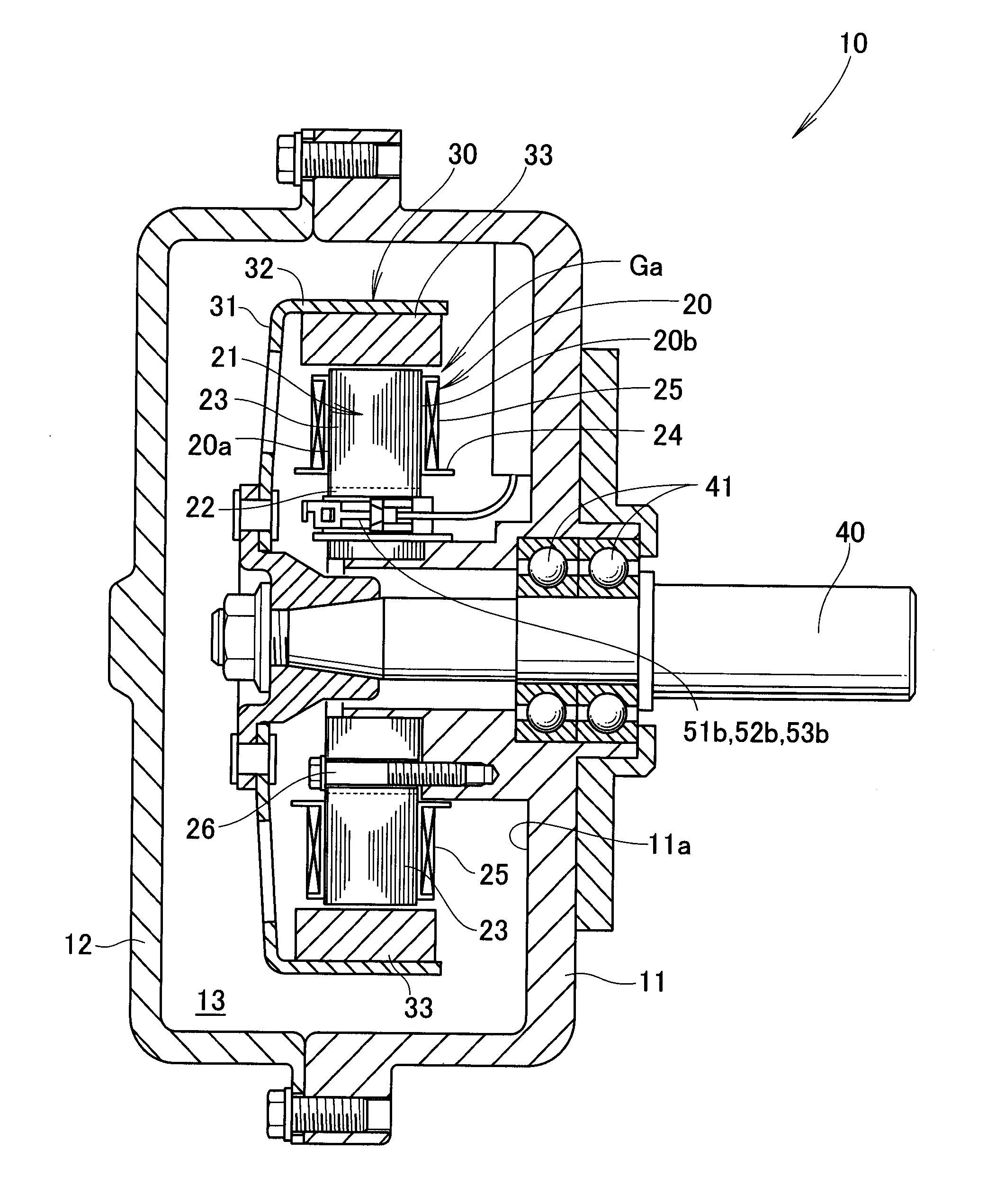 Multi-pole, three-phase rotary electric machine