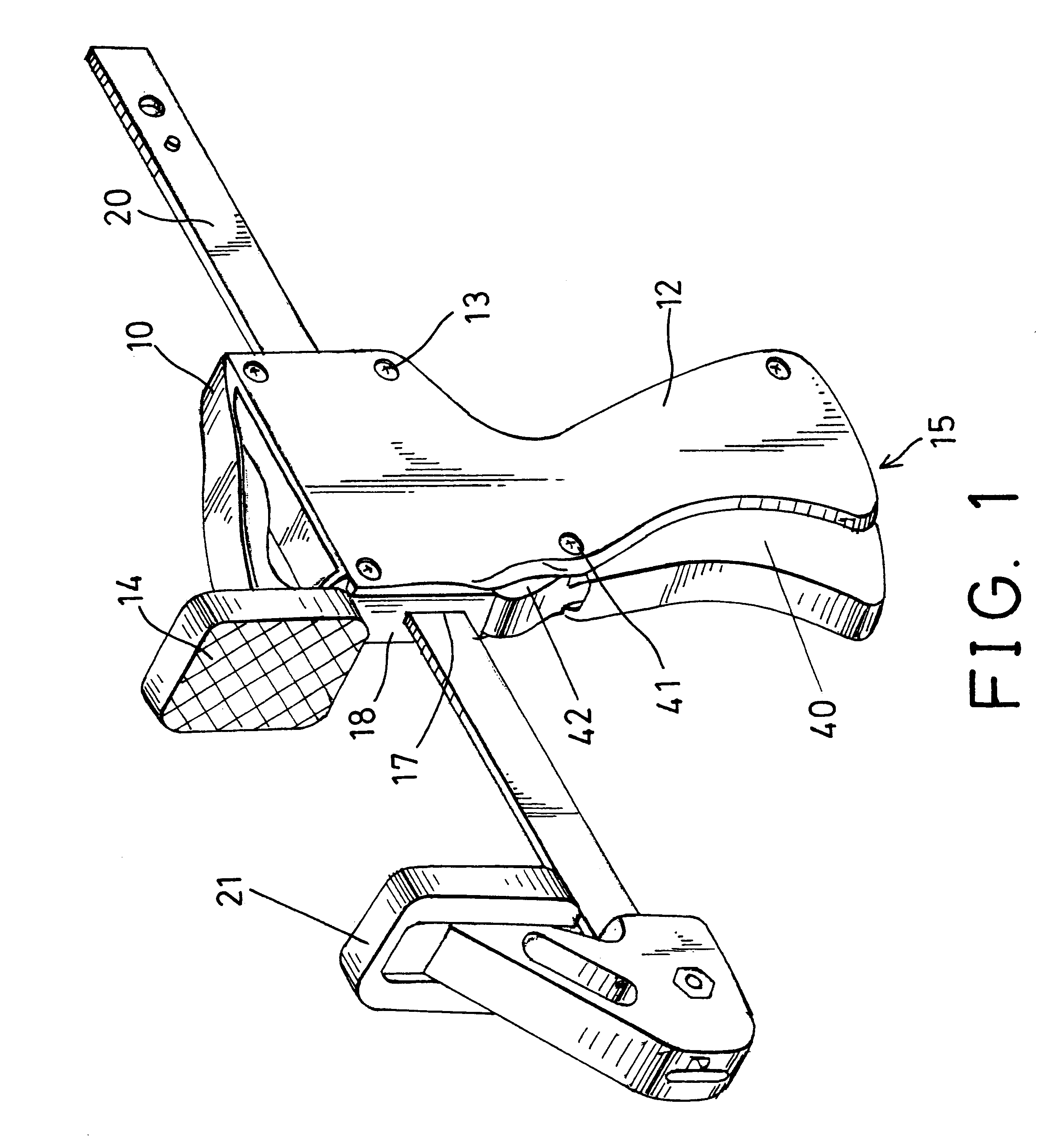 Clamping device having indirect driving mechanism