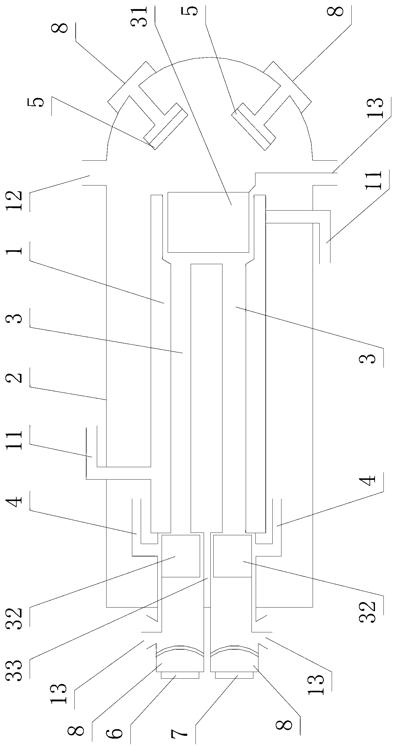 Multi-core carbon dioxide laser tube