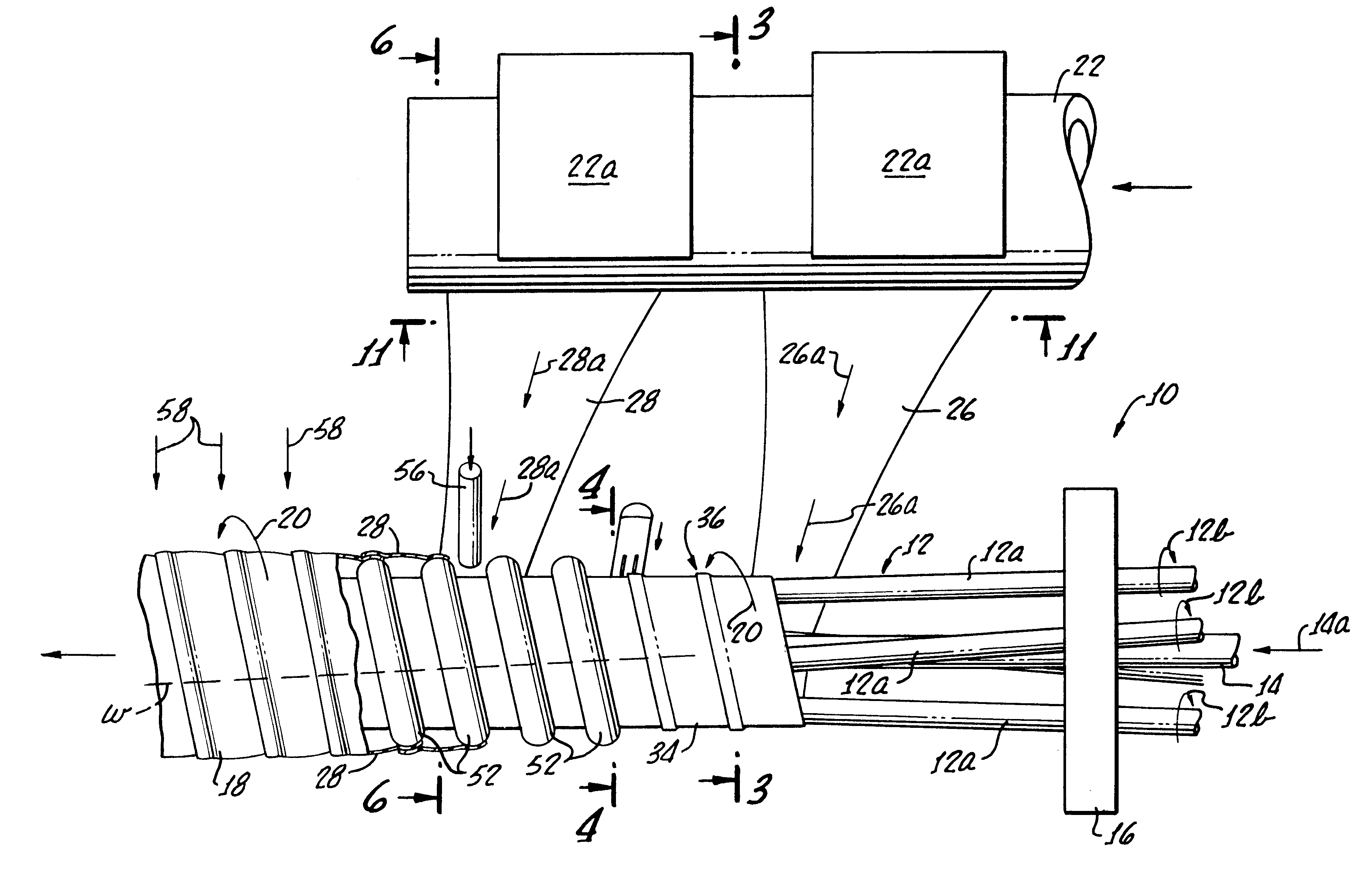 Method of making a double-walled flexible tubing product with helical support bead and heating conductor