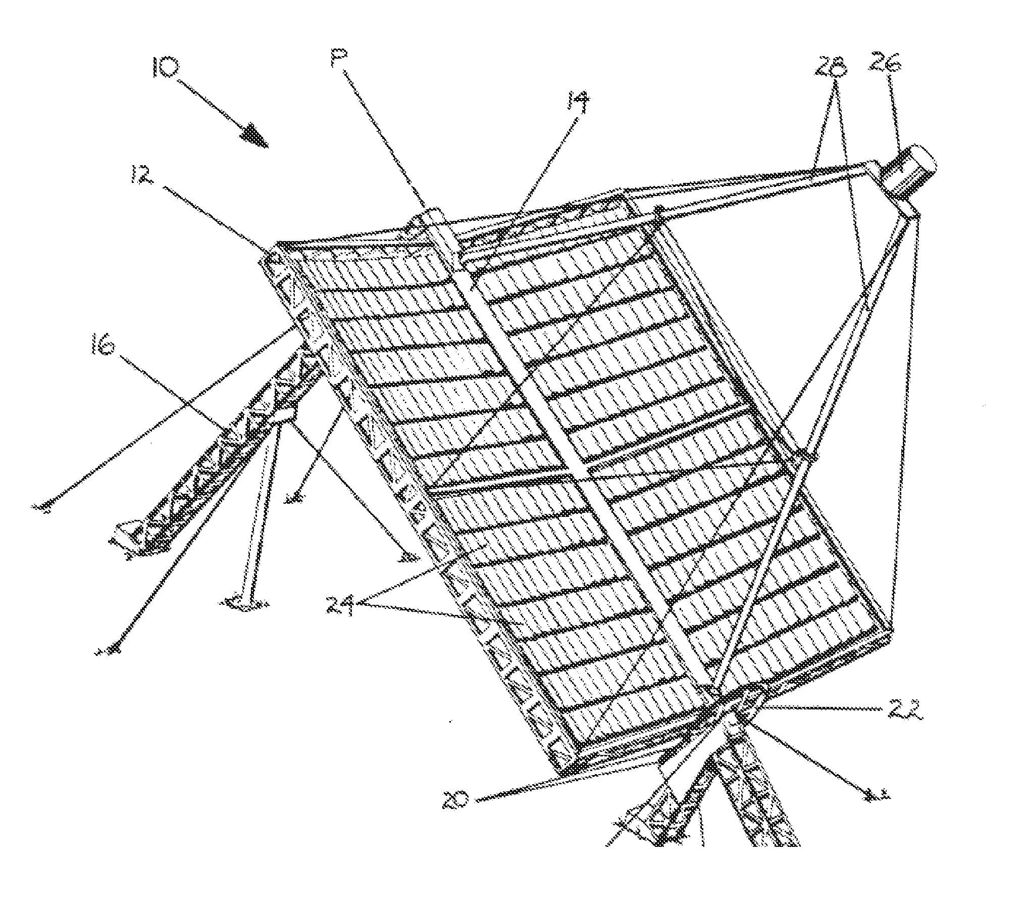 Solar concentrator with induced dipole alignment of pivoted  mirrors