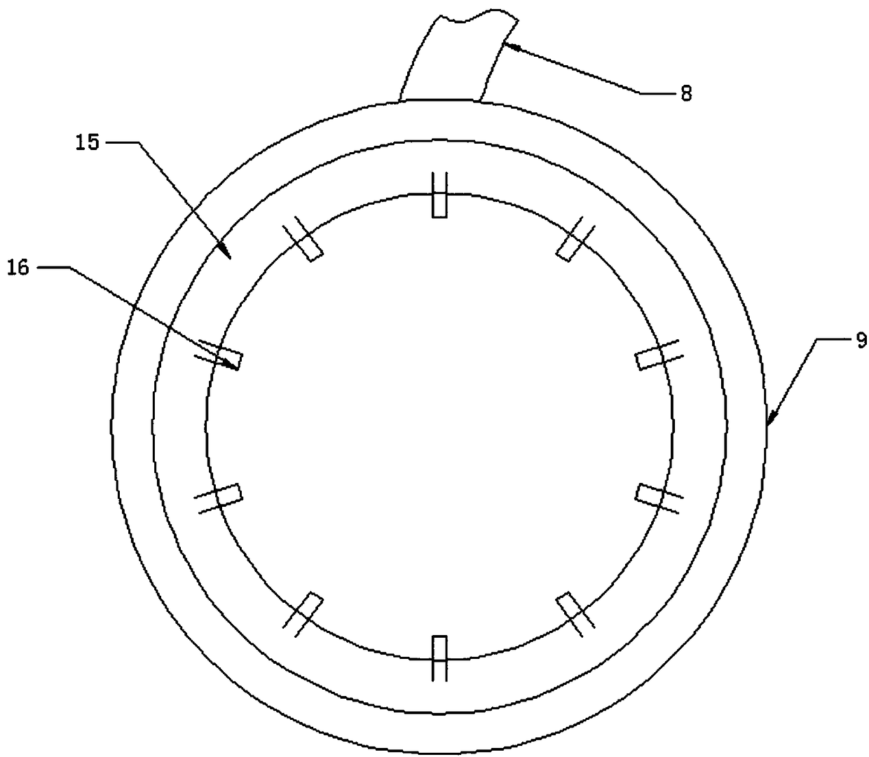 Dust-removing device with spray heads