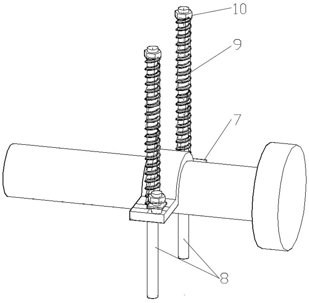 A rotary shaft conductive structure for a rotary welding device