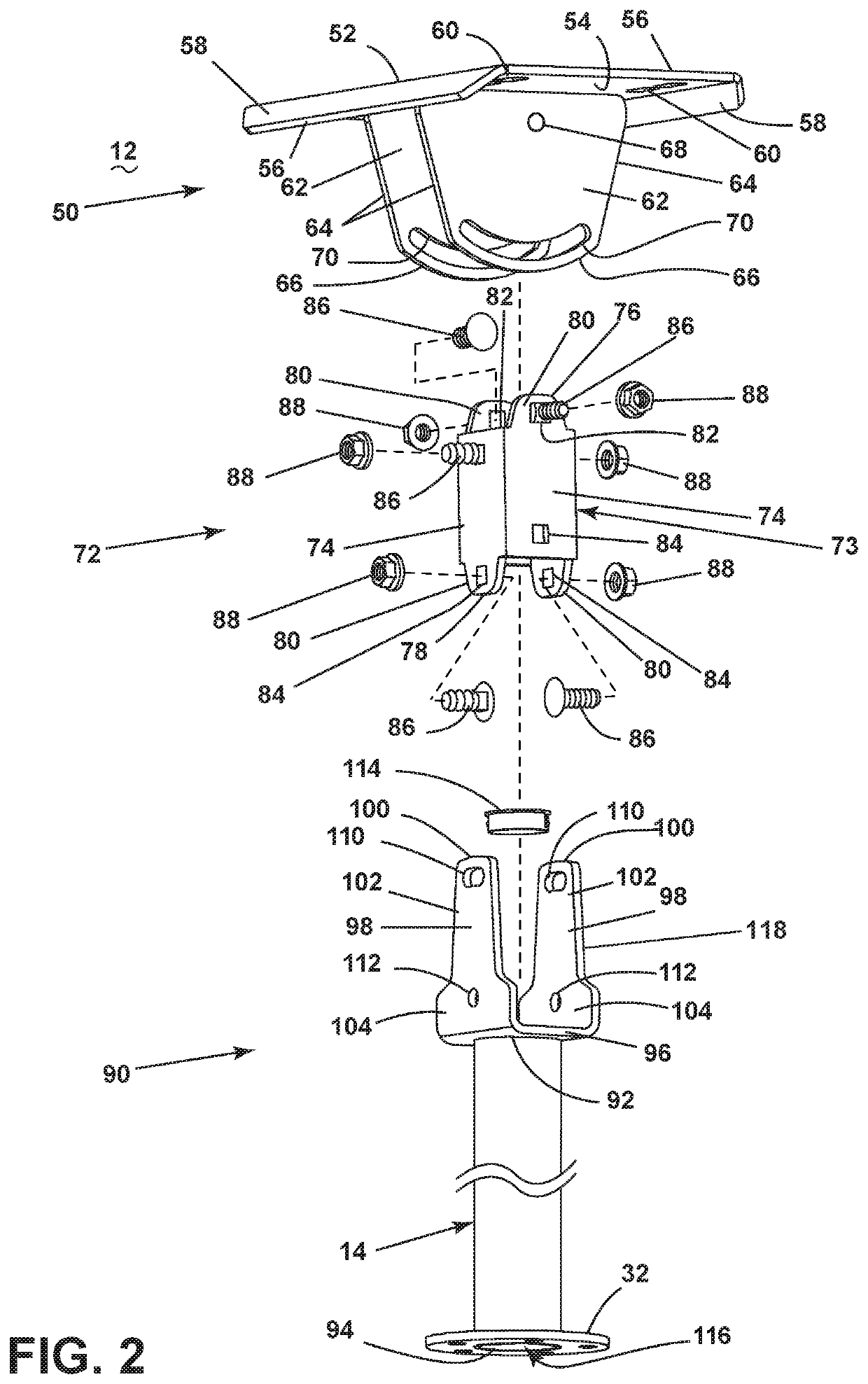 Ceiling fan hanger assembly