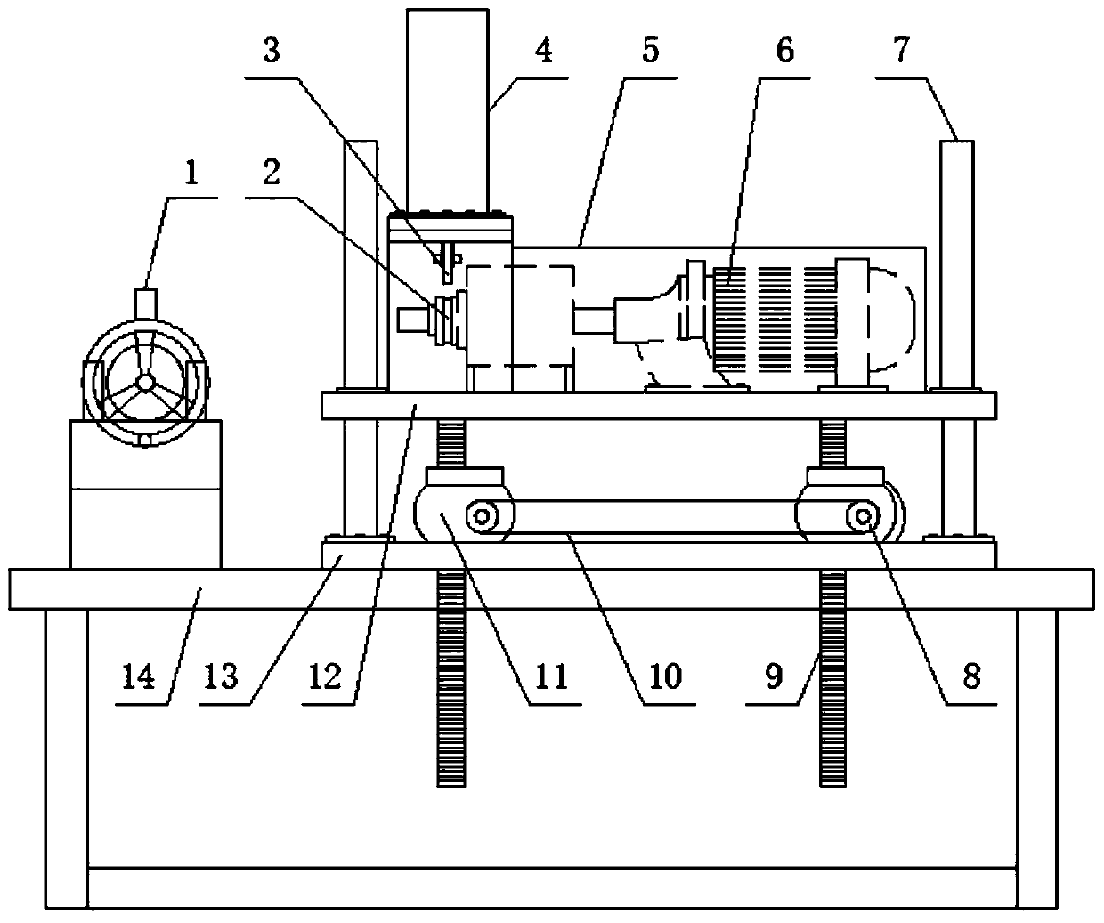 Height self-adjusting type steel pipe notching machine