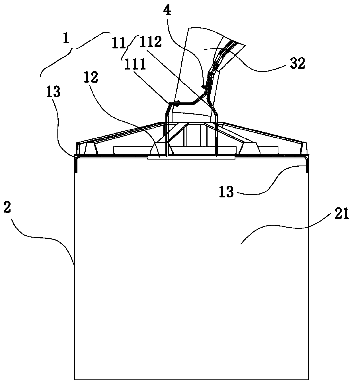 Offshore wind turbine foundation and grouting construction method thereof