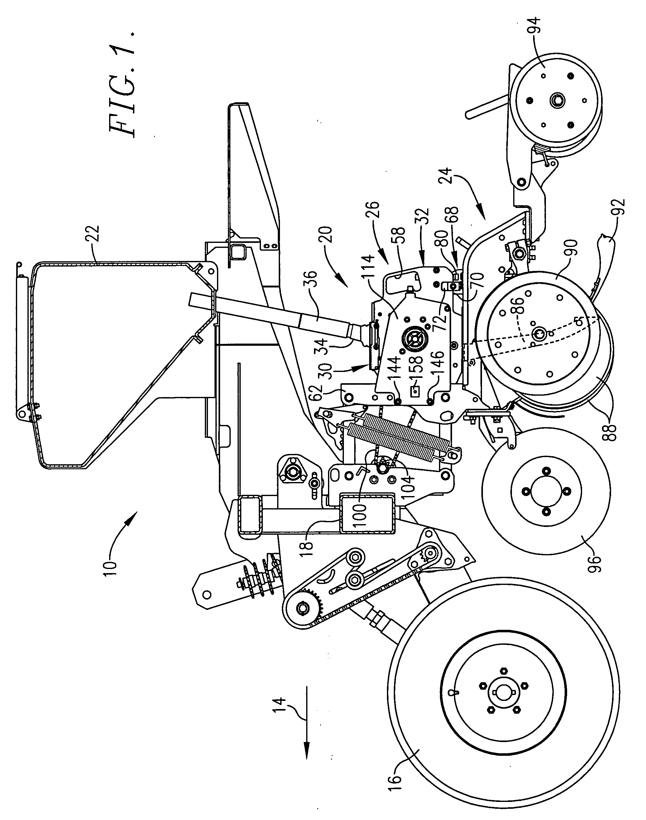 Agricultural planting machine having interchangeable seed meters