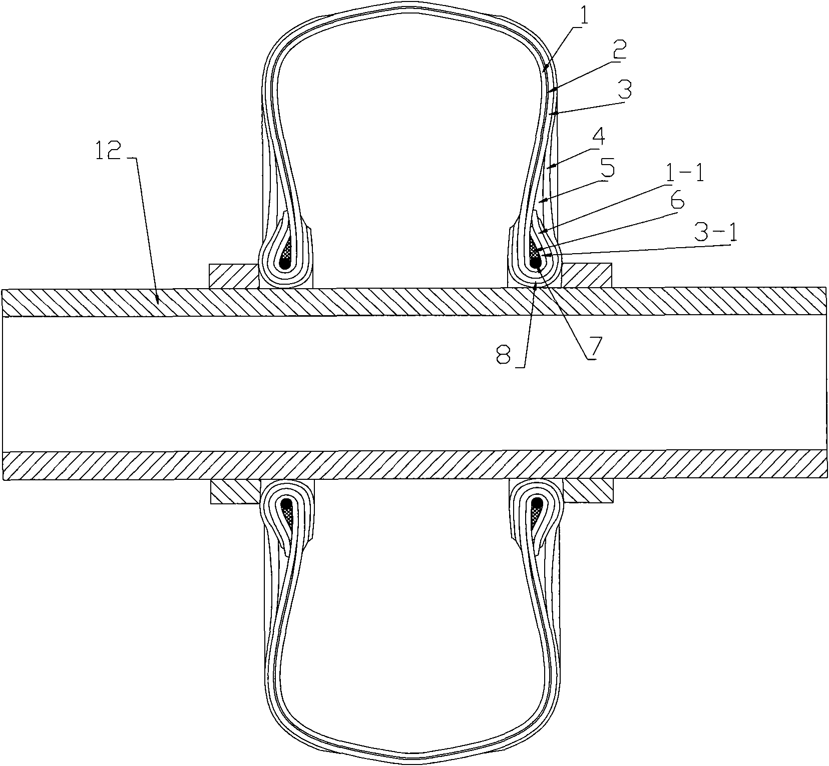 Tire with high-strength belt and process thereof