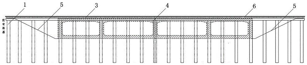 Method for reinforcing railway through piling girders combined with I-steel cross girders