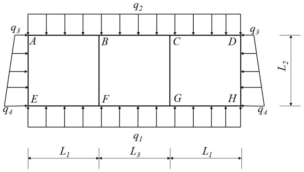 Three-hole box culvert group internal force analysis method suitable for long-distance water conveyance project