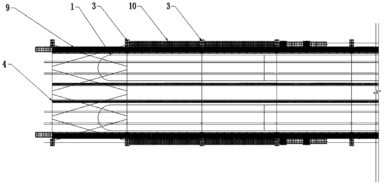 Through-long portal frame type three-dimensional maintenance operation platform for power centralized motor train unit