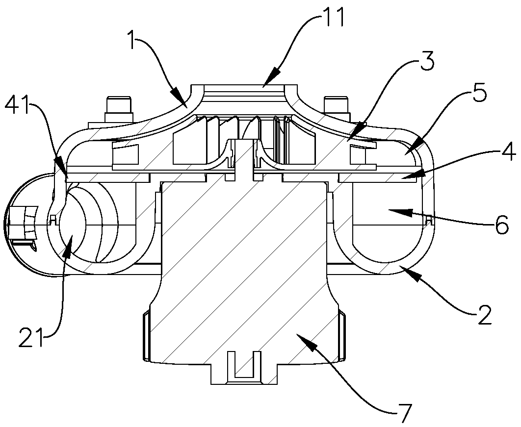 Blowing device for ventilator