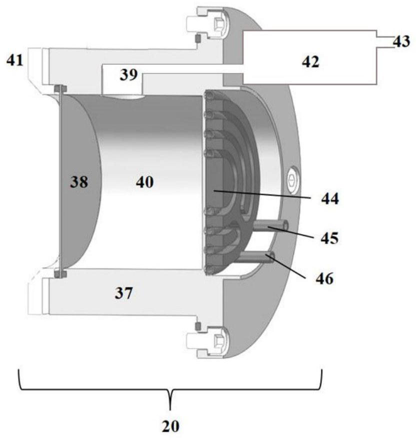 A cyclotron-based spent fuel extraction agent alpha particle irradiation system and irradiation method