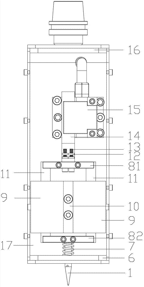 Controllable contact type scanning measurement head with constant measurement force