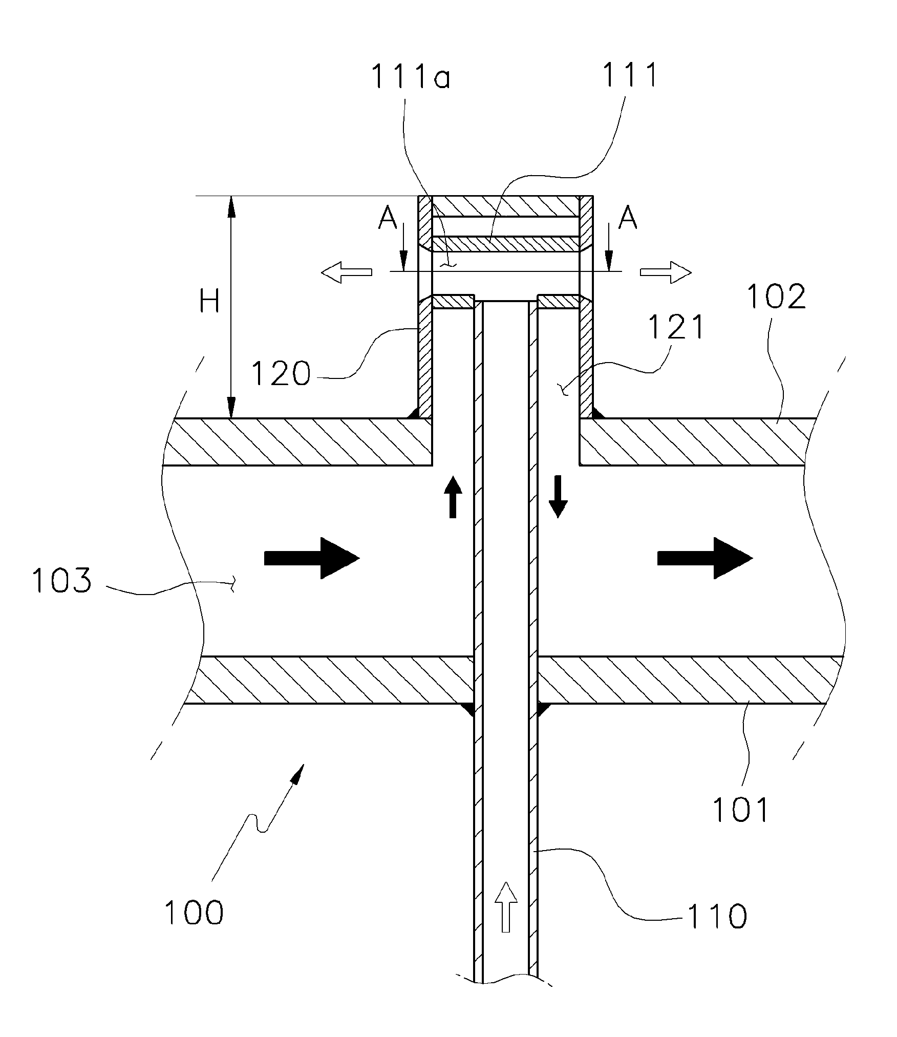 Melting furnace having a gas supplying apparatus