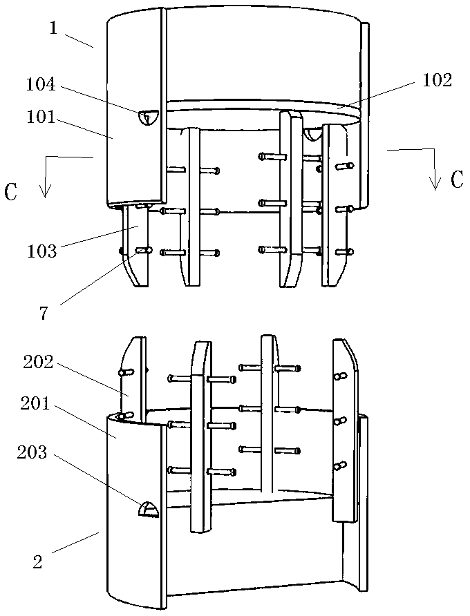 Self-positioning joint between fabricated concrete filled steel tubular columns and construction method thereof
