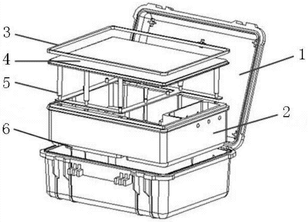 An integrated double-suspension shock-absorbing box