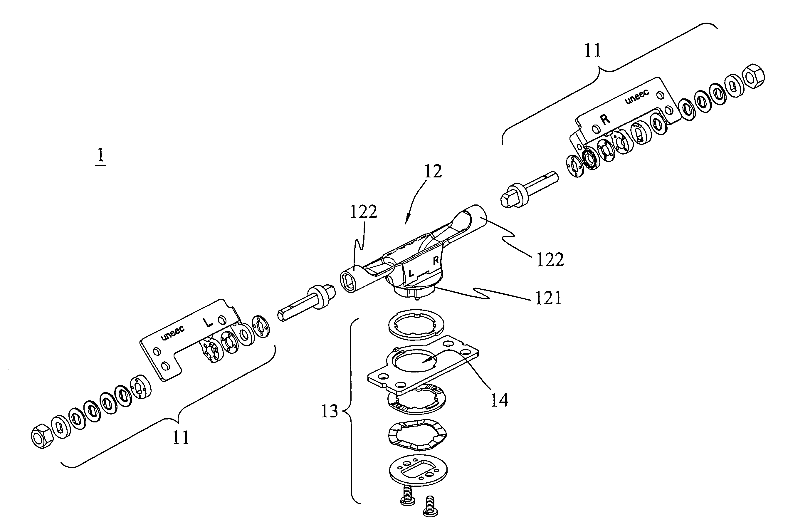 Bidirectional pivot structure