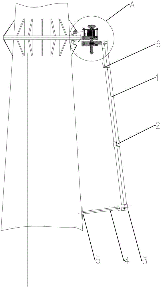 Steel pipe tower flange screw replacement work platform