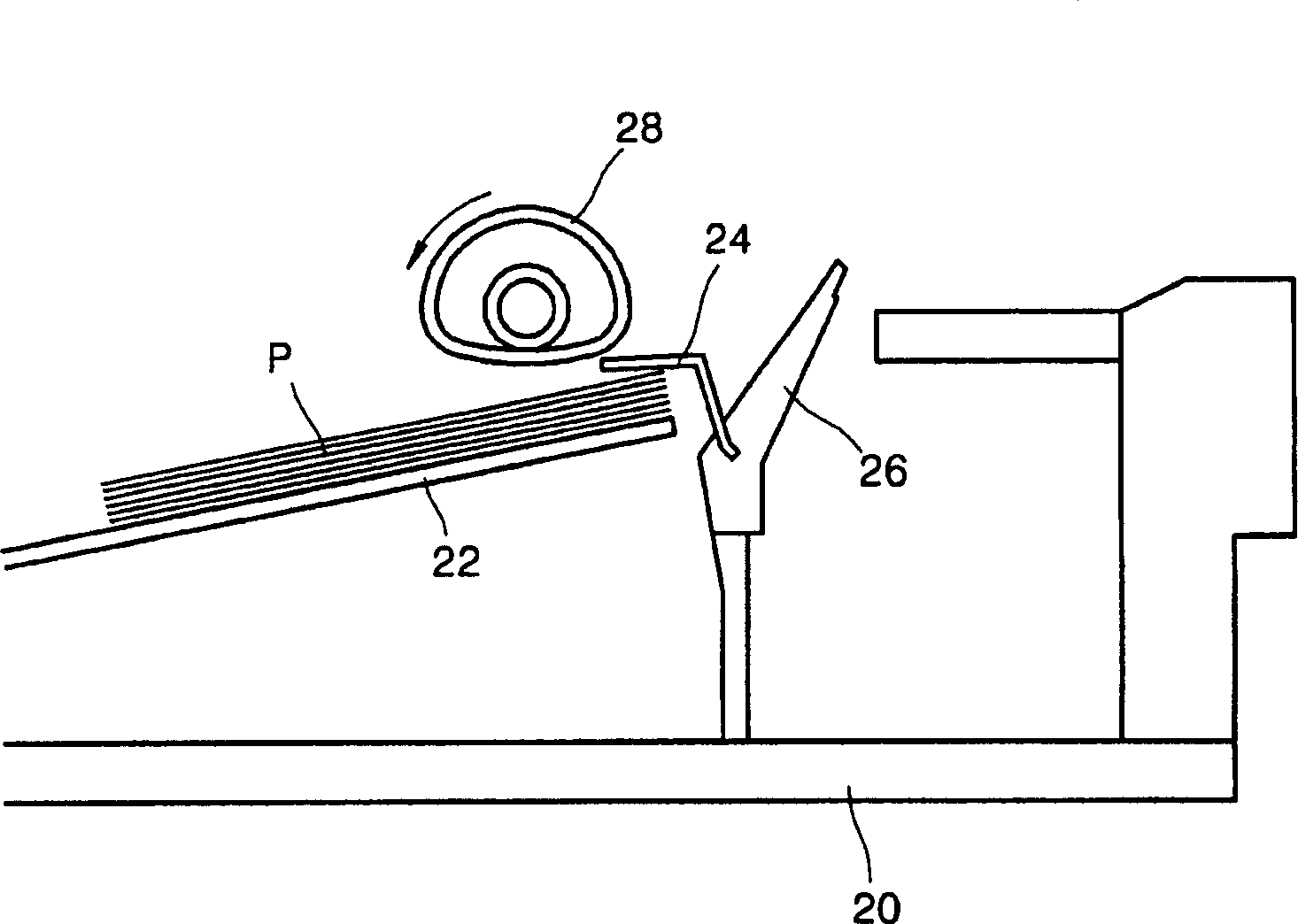 Paper feeding apparatus for printer having double feed prevention unit