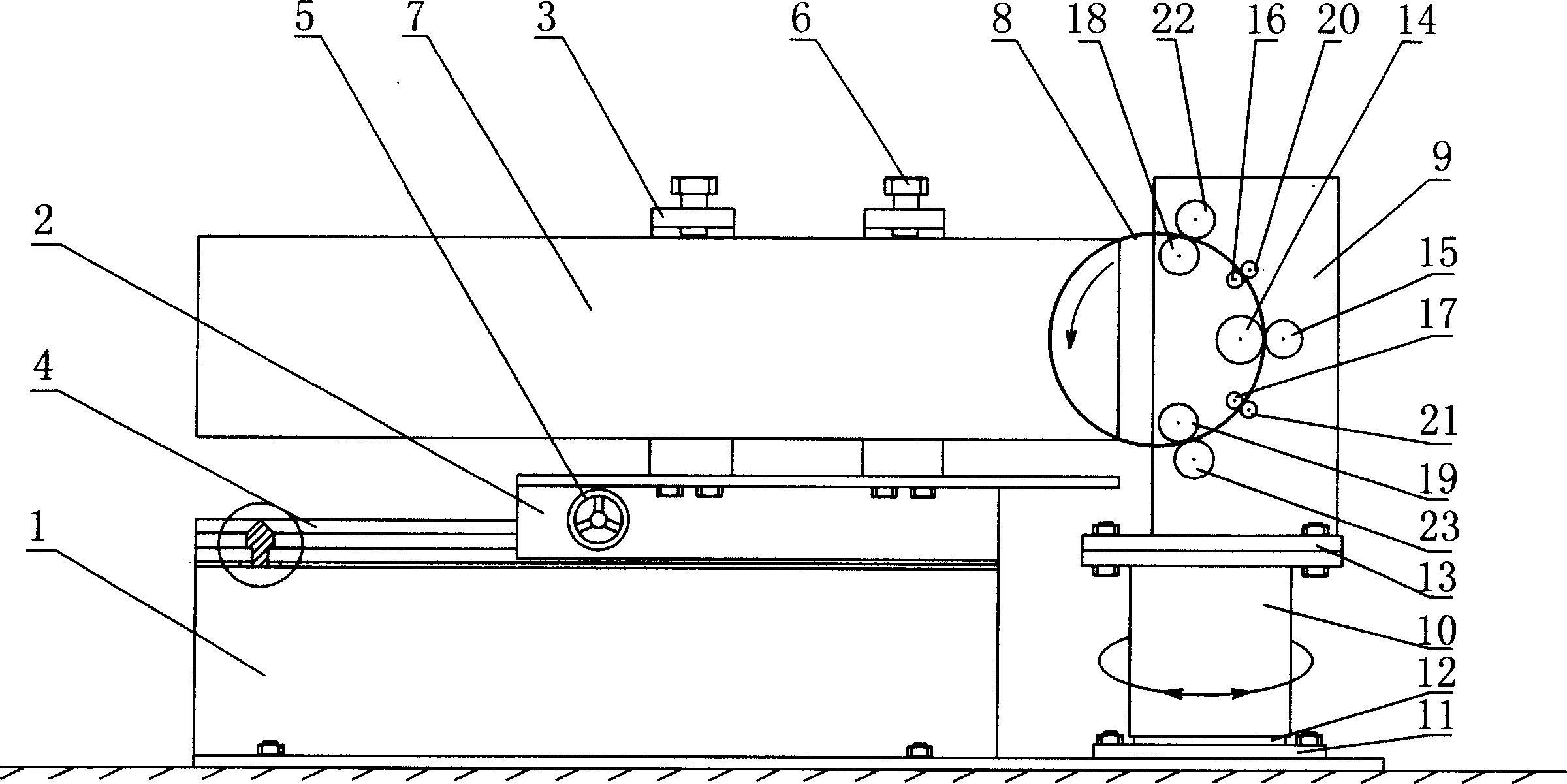 Cutting machine for cutting set of elliptic washbasin from dimension stone