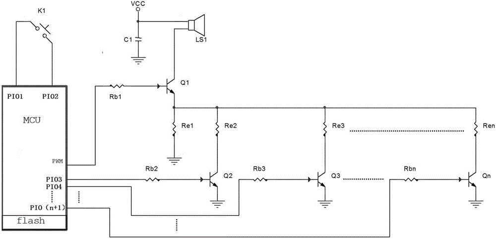 Volume-adjustable passive magnetoelectric buzzer drive circuit and method
