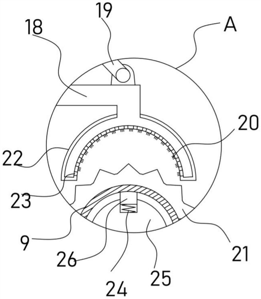 Steel pipe surface paint brushing device for protective fence machining