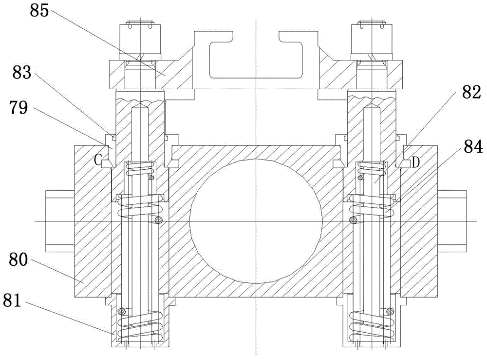 Single-cylinder latch device, cylinder head assembly and crane