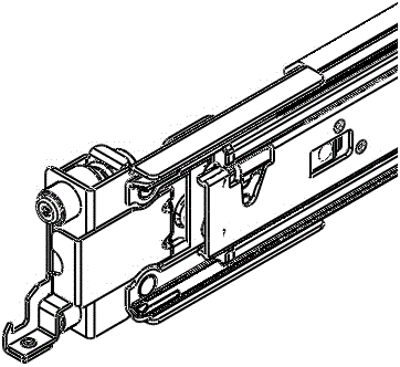 Tool-free mounting mechanism for ultra-thin sliding rail