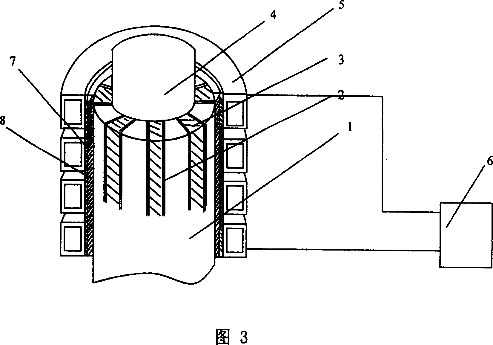 Method for sealing lancing type crystallizer copper pipe using electromagnetic pressure