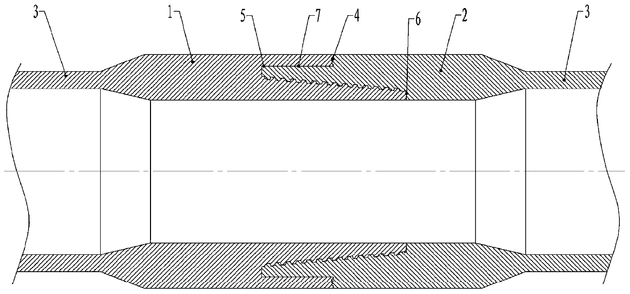 Direct-connection drill rod for limiting conditions