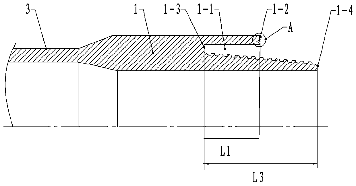 Direct-connection drill rod for limiting conditions