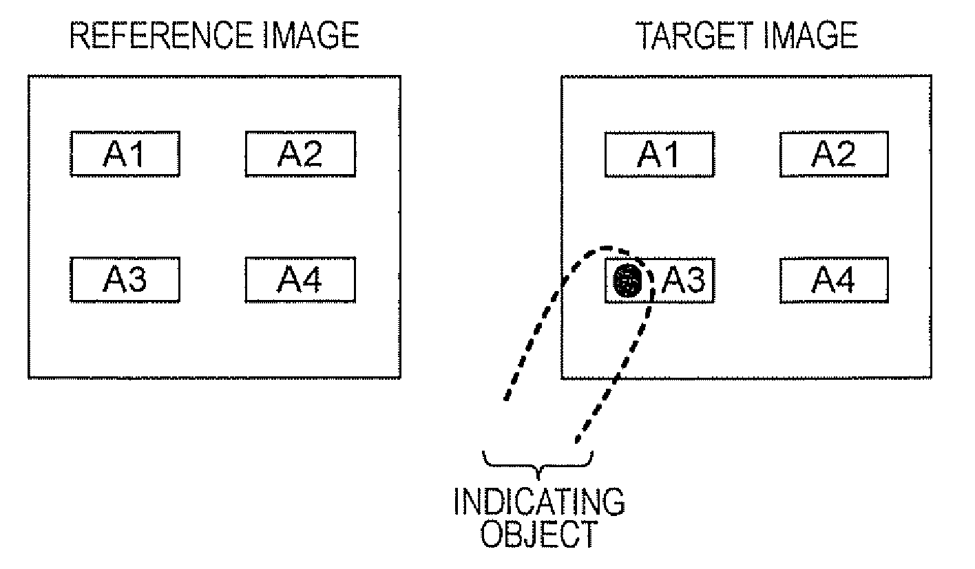 Electro-optical device, electronic apparatus and method of detecting indicating object