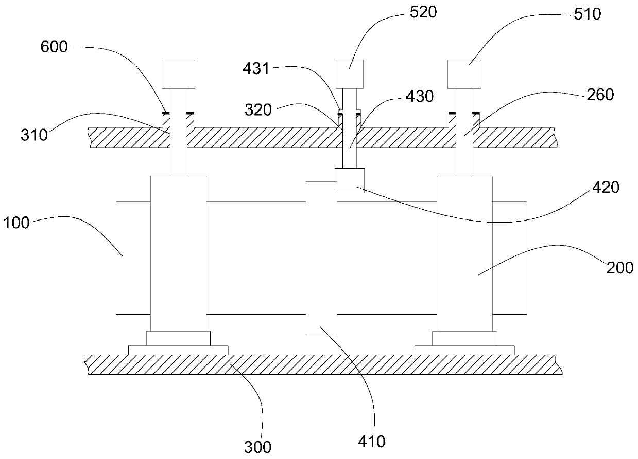 Convenient-to-adjust integrating column structure for projector