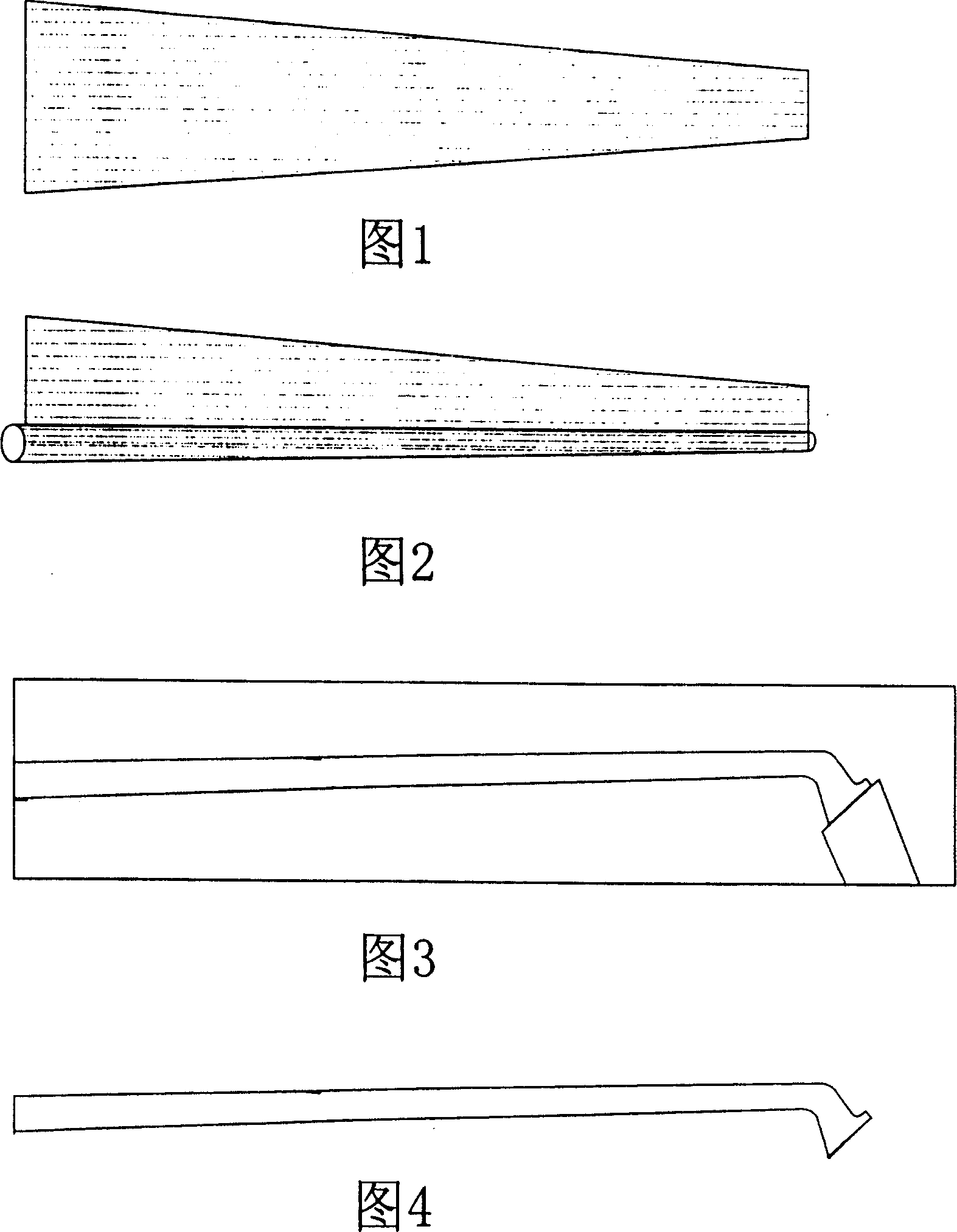 Stringed instrument arch bar compositing lignum and carbon fibre and manufacturing method thereof
