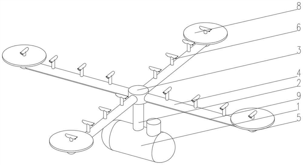 Grassland fire protection device based on flame-retardant gas